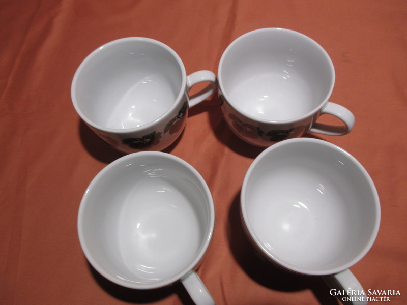 4 pcs zsolnay strawberry mug, cup