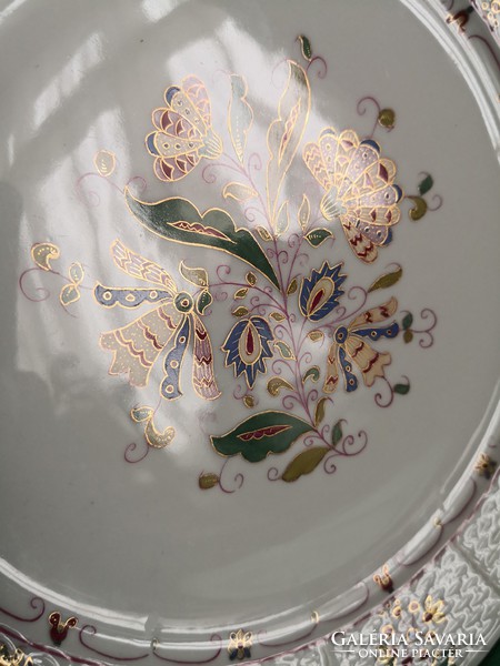 Herend, beautiful art nouveau plate 25.5 cm, motifs hongrois