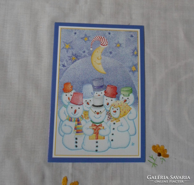 Artistic postcard 2: Winter, snowman