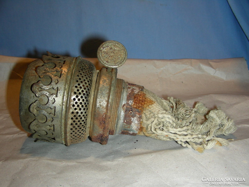 Antique kerosene lamp screwing
