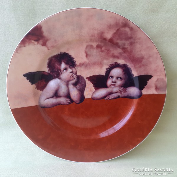 Christmas, angel, putto, decorative plate