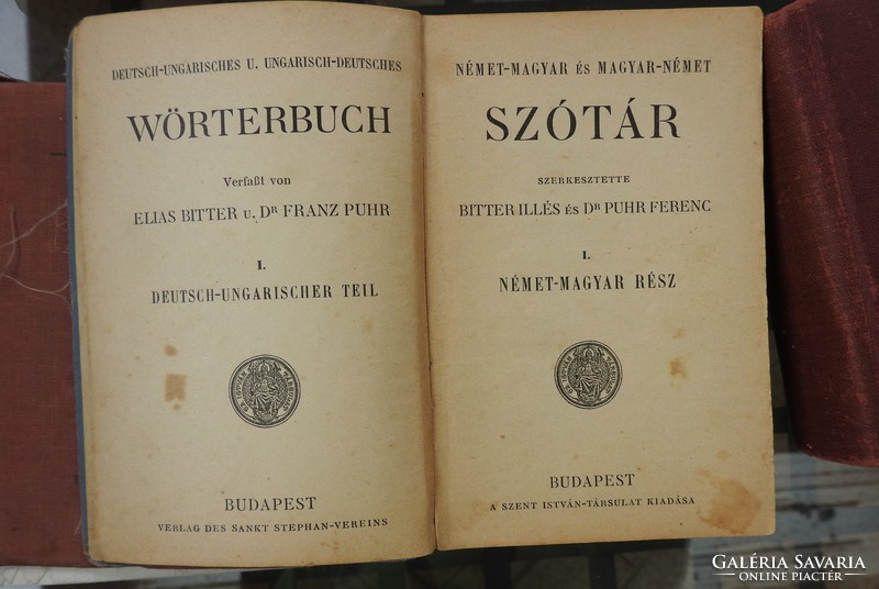 Régi szótár gyűjtemény - német , orosz, eszperantó