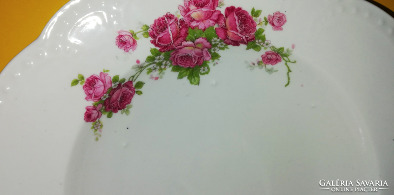 Zsolnay beaded rose wall plate 2.