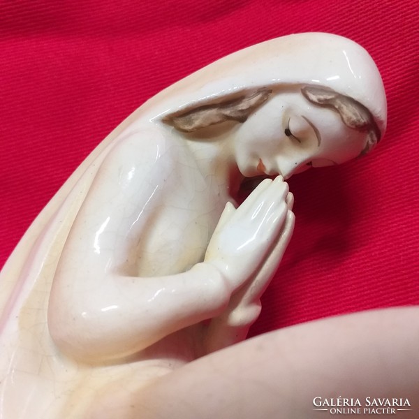 Ritka Német,Germany M.I. Hummel Goebel 1935-1949 TMK 1,Imádkozó Madonna Porcelán Figura.