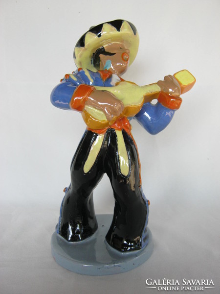 Retro ... Applied hops pottery large sculpture Mexican musician