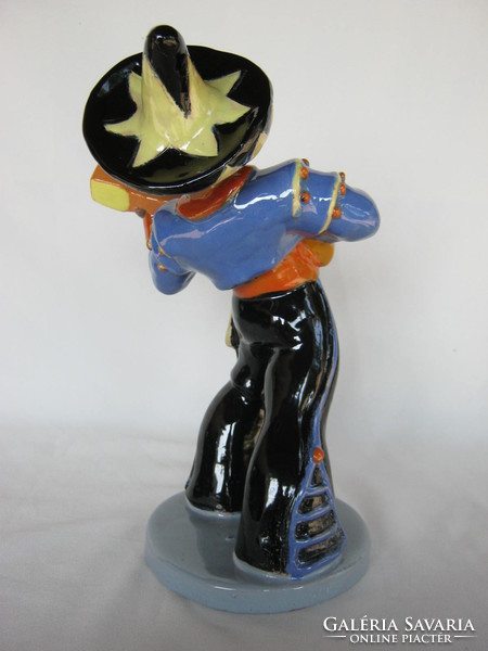 Retro ... Applied hops pottery large sculpture Mexican musician