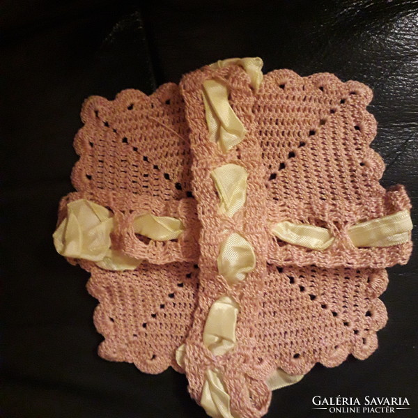 Retro crochet love letter holder or handkerchief holder - 2 pcs