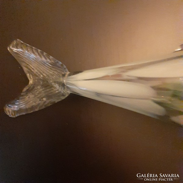 Szép Muránói jellegű üveg díszhal 25 cm