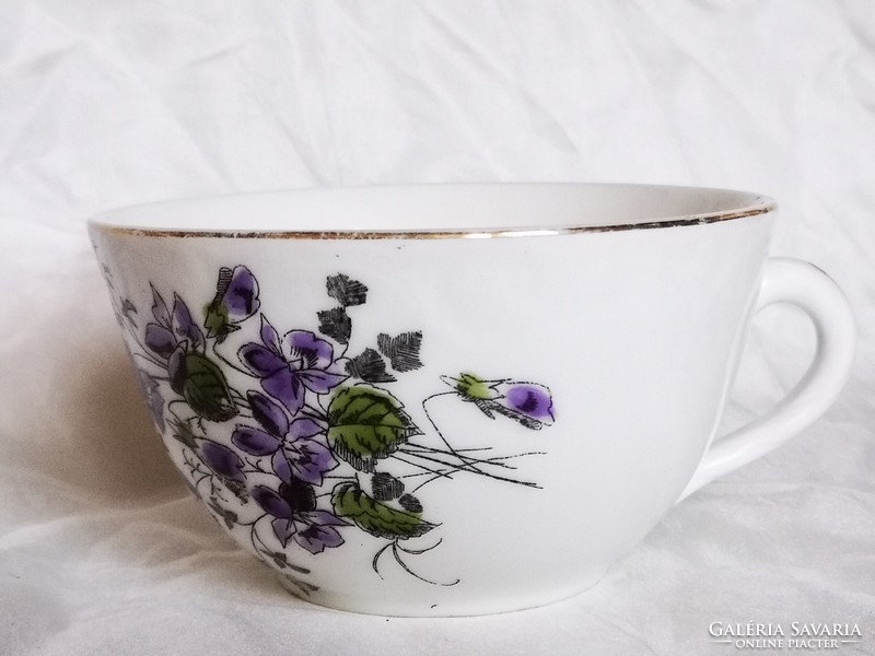 I got it down !!! Antique, Art Nouveau, thick-walled, porcelain violet cup