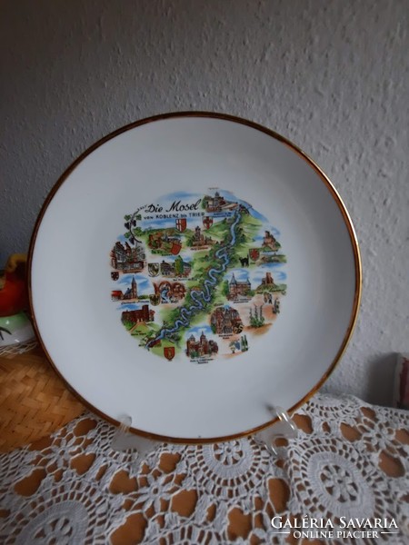 Rheinland - Nyugat-Német porcelán tányér, jelzett, hibátlan, XX.szd második fele
