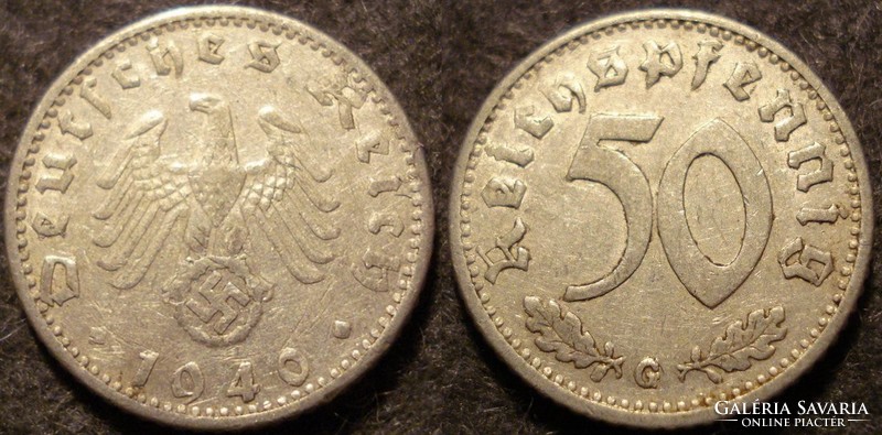 German iii. Empire 50 pfennig 1940g