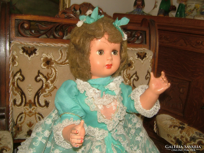 100 years old - marked -huge Italian pulp doll