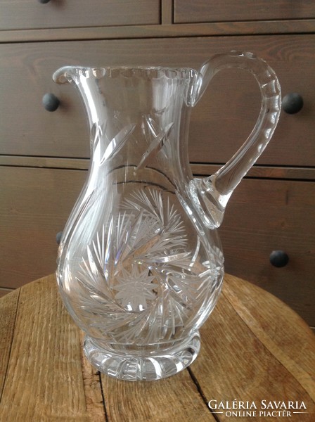 Old new condition lead crystal glass jug