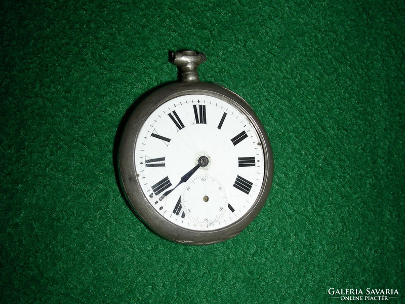 Cylinder pocket watch in silver case repair