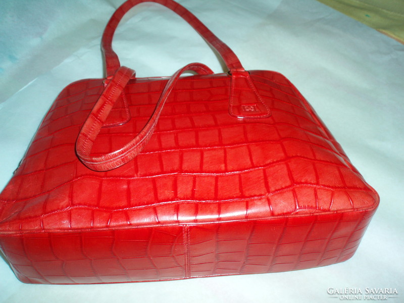 Vintage escada red leather bag