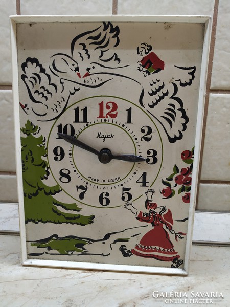 Wooden wall clock for sale! Retro hand painted wall clock for sale!