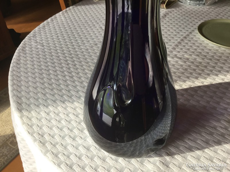 Antique thick, iridescent, heavy, large 36-centimeter vase (wine)