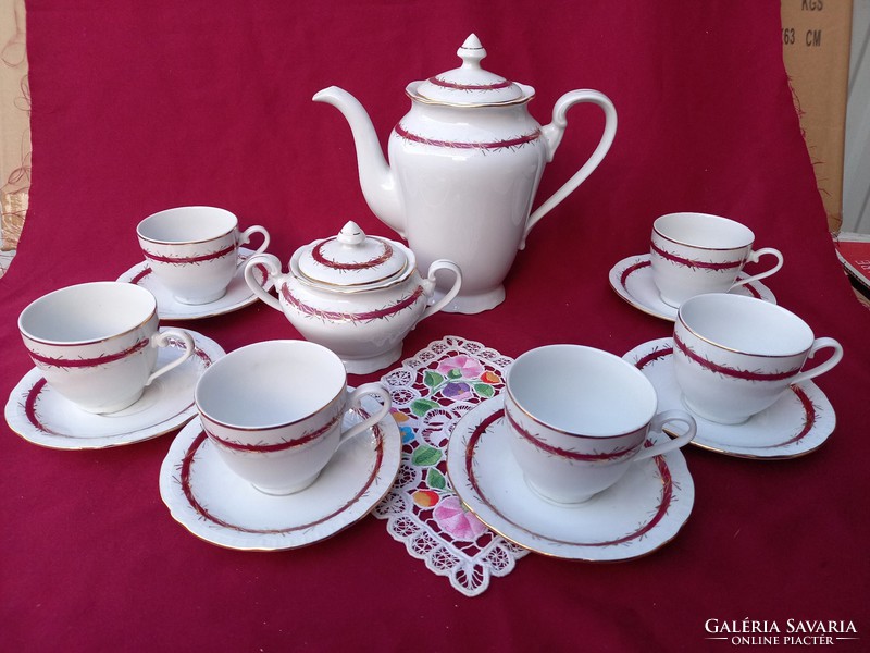 301 Old Czechoslovak porcelain coffee set with very nice gilding