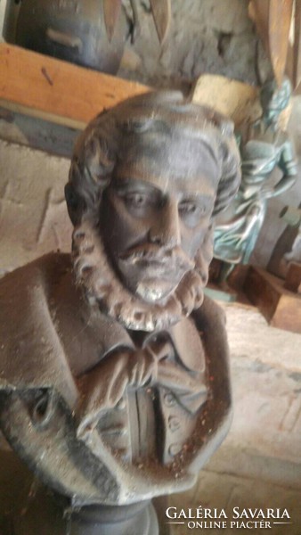Rare original kossuth bust 1850-1880 foundry molding pattern sculpture antique piece