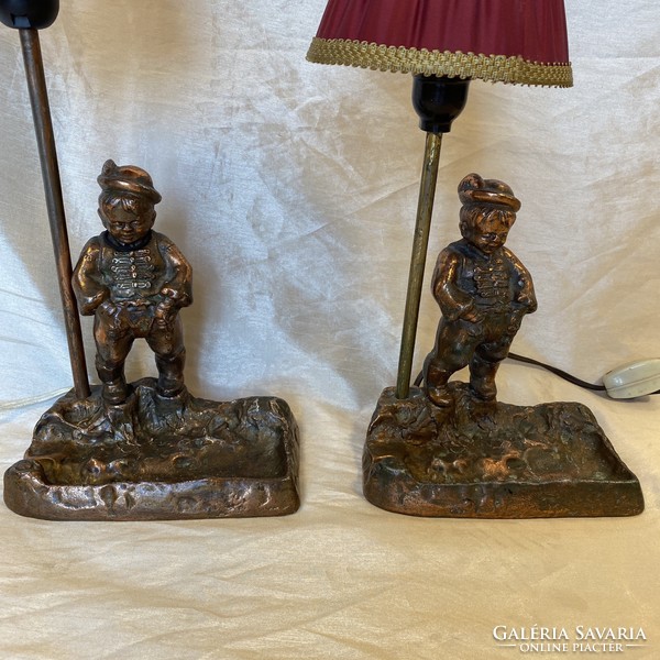 Pair of antique bronze lanterns