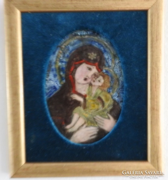 Great gy. Margaret: Virgin Mary with Your Baby 2 - Fire Enamel Picture