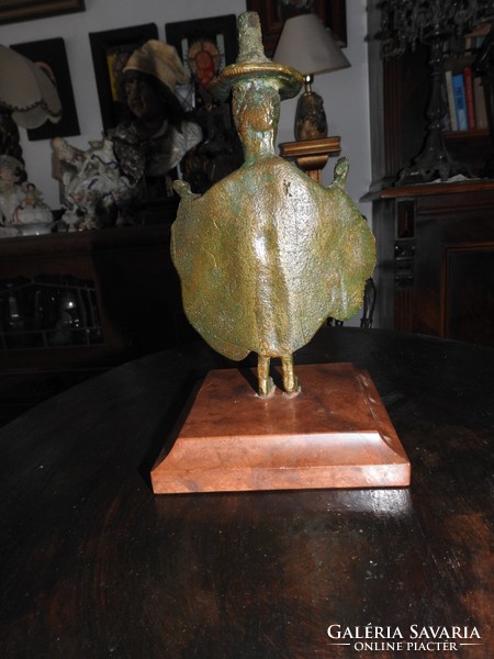Wizard - bronze statue on a marble pedestal