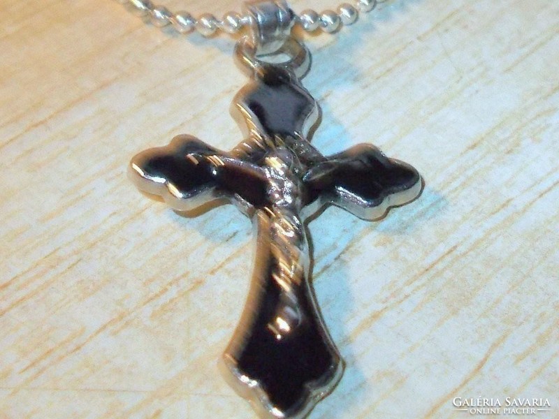 Medjugorje virgin mother appearance cross crucifix beaded vintage necklace 2 no.