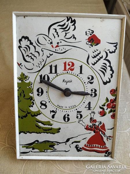 Wooden wall clock for sale! Retro hand painted wall clock for sale!