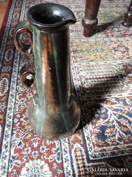 Irrizáló, eozin mázas kerámia váza: Keramik Chris váza / sérült