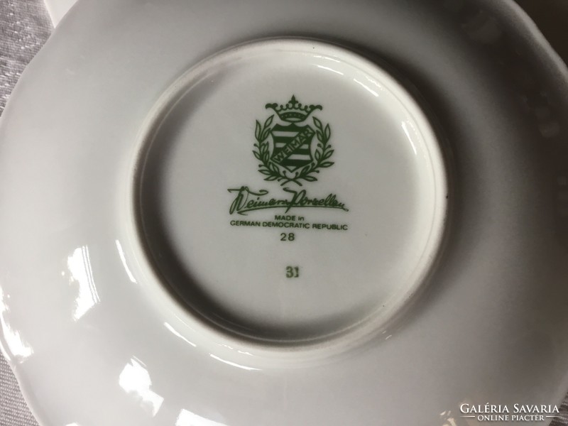 Antik Weimari porcelán tányérok, 2 db