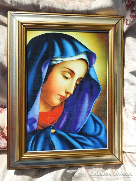 Pataki József - tűzzománc kép -  Madonna