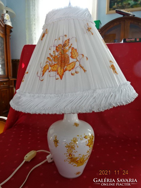 Herendi porcelán asztali lámpa. India kosaras díszítés, Búra Apponyi mintás. 7086 jelzésű. Vanneki!