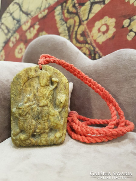 18th century Chinese jade talisman wise