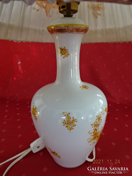 Herend porcelain table lamp. India basket decoration, hood apponyi pattern. Signed 7086. He has!