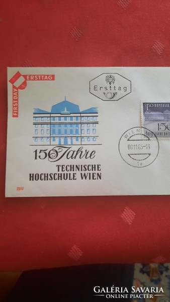Fdc első napi boríték. Ausztria,  1965  november 3.  150 éves az iskola. Vanneki!