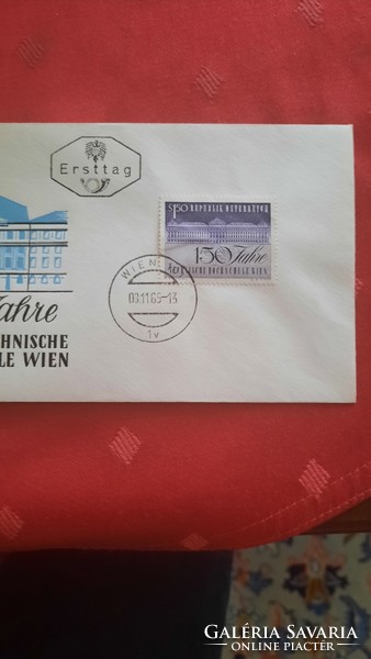 Fdc első napi boríték. Ausztria,  1965  november 3.  150 éves az iskola. Vanneki!
