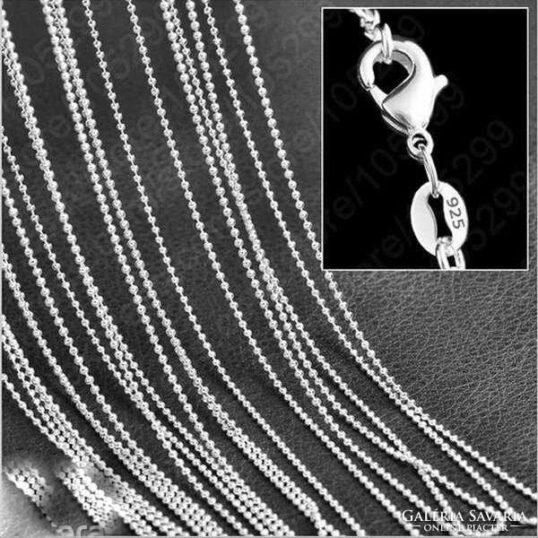 Million tiny beaded marked 925s filled silver necklace 45 cm