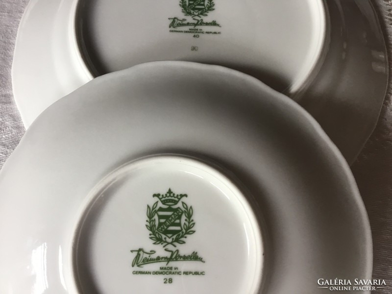 Antik Weimari porcelán tányérok, 2 db
