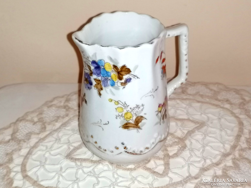 Antique hand painted milk spout