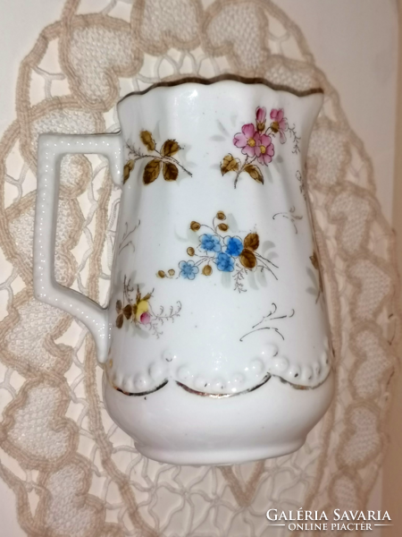 Antique hand painted milk spout