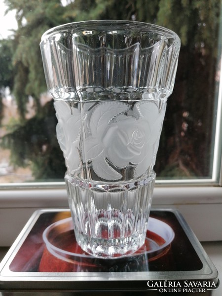 Retro cseh üveg váza - Bohemia Inwald -