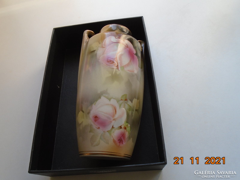 1908 Hand painted empire English vase dixonian rose reg.Nr=682359