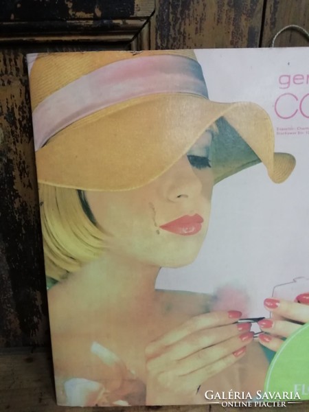 Cardboard billboard, florena cosmetic advertising from the 70's