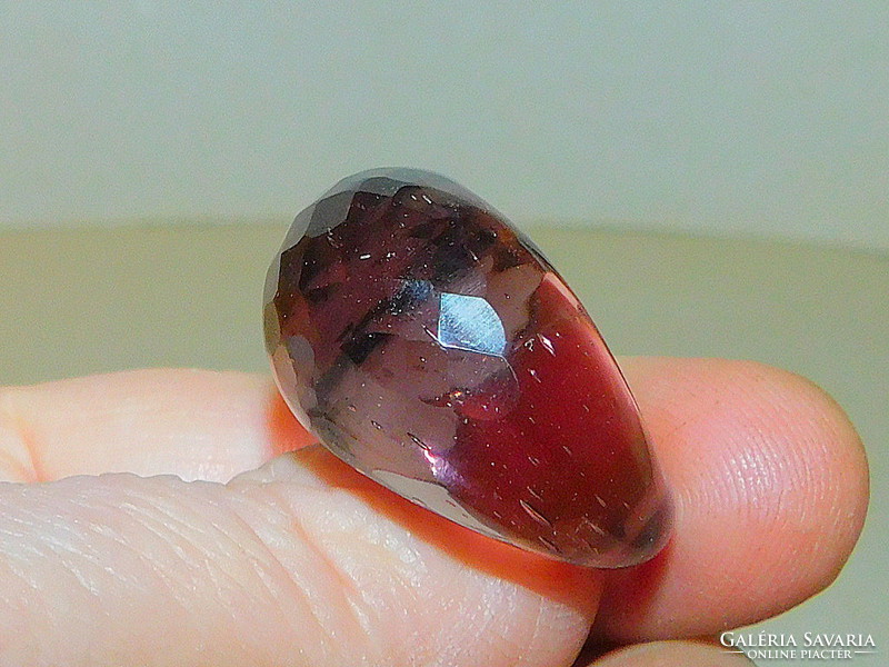 Faceted polished Murano glass crystal ring 7