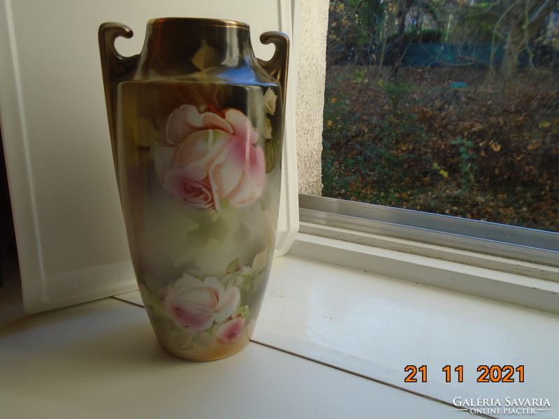 1908 Hand painted empire English vase dixonian rose reg.Nr=682359