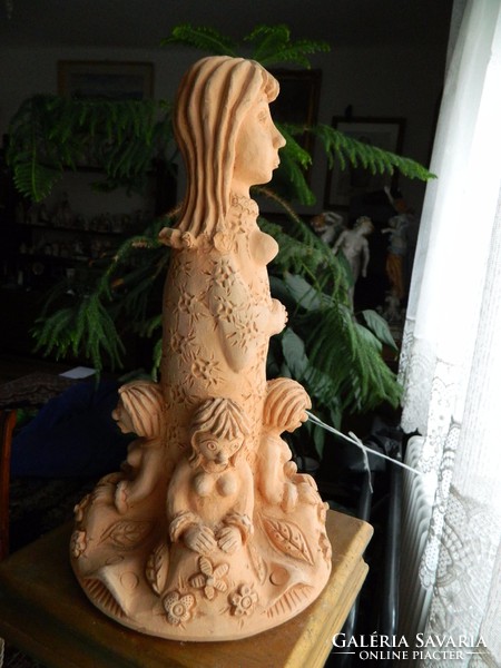 Papp János -  Anyaság - terrakotta szoborcsoport