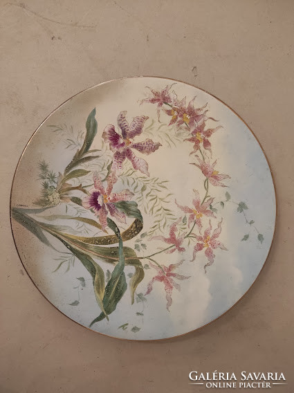 Antique porcelain centerpiece painted Art Nouveau serving bowl 1