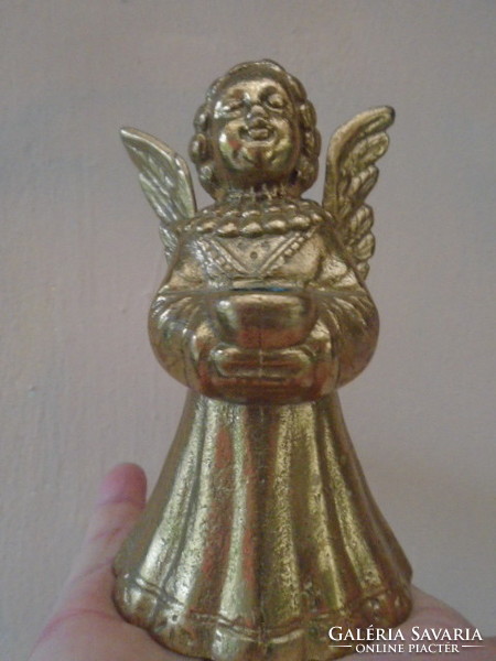 Copper larger size copper angel candle holder 12 x 7.5 cm 462 grams