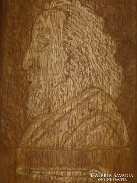 László György: portrait of Gyula Dudás (woodcut relief)
