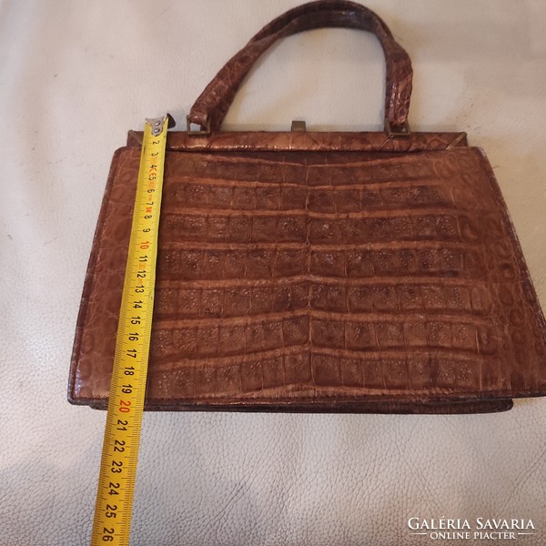 Art deco crocodile leather bag, women's handbag, purse! Collection, decoration, film theater accessory